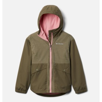 Columbia Jakne Za Djevojčice - Rainy Trails Fleece Lined Sive Zelene | QRWB-89251